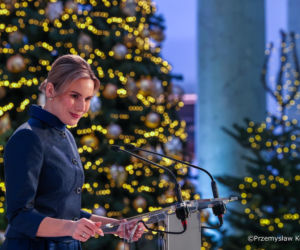 Marta Nawrocka na spotkaniu przedświątecznym z Paniami Ambasador i Współmałżonkami Szefów Misji Dyplomatycznych