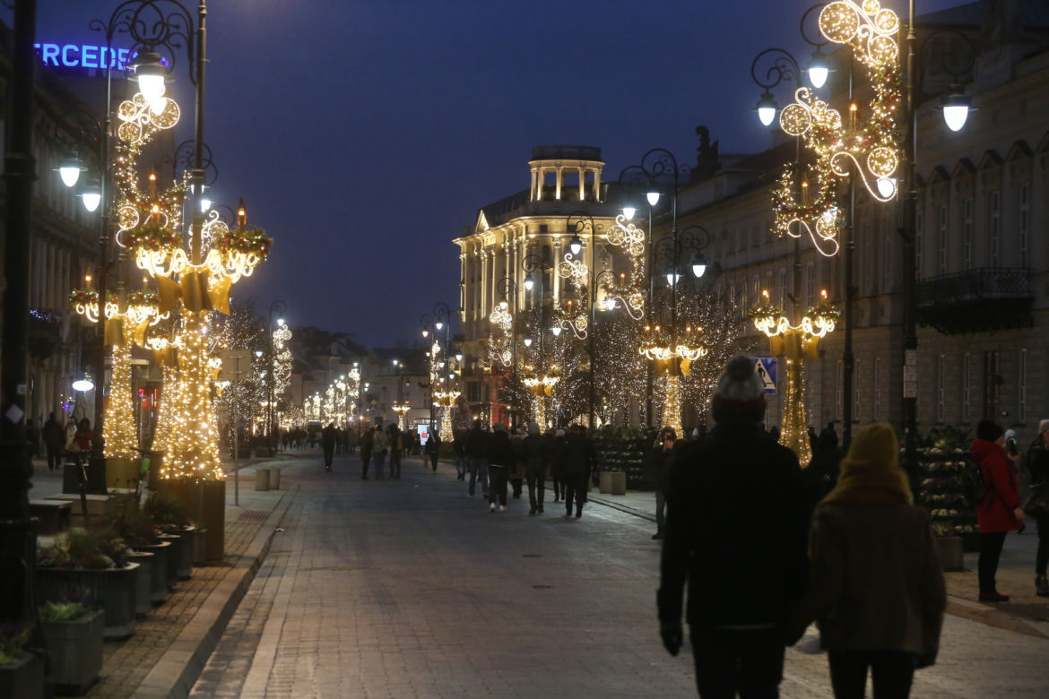 Rozświetlona Warszawa
