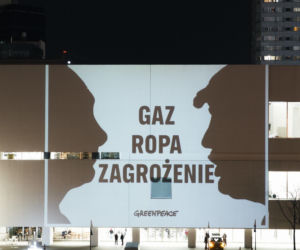 Nocna akcja aktywistów Greenpeace w Warszawie