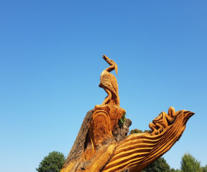 Park Kępa Potocka z nowymi rzeźbami