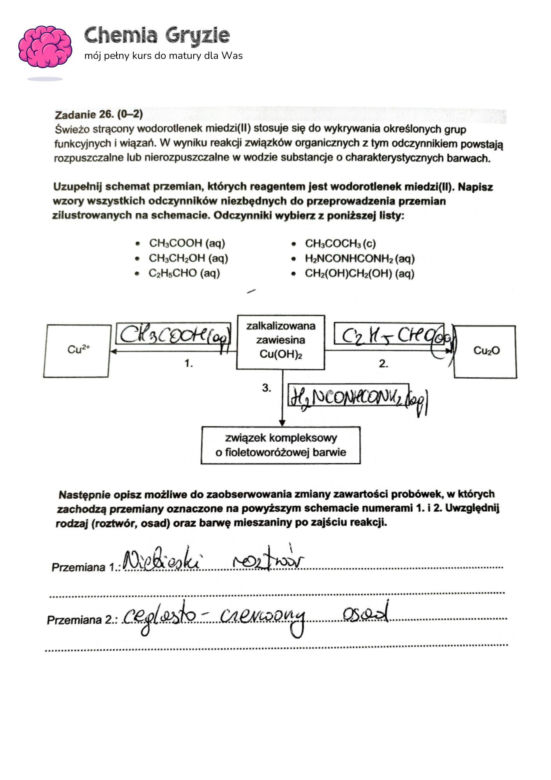Matura 2024 chemia rozszerzona - arkusze CKE i sugerowane odpowiedzi - formuła 2015