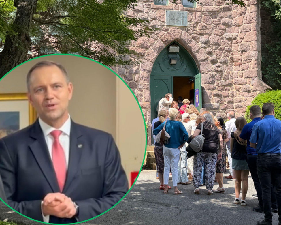Karol Nawrocki spotkał się z Polonią po mszy w polskim kościele w Maryland