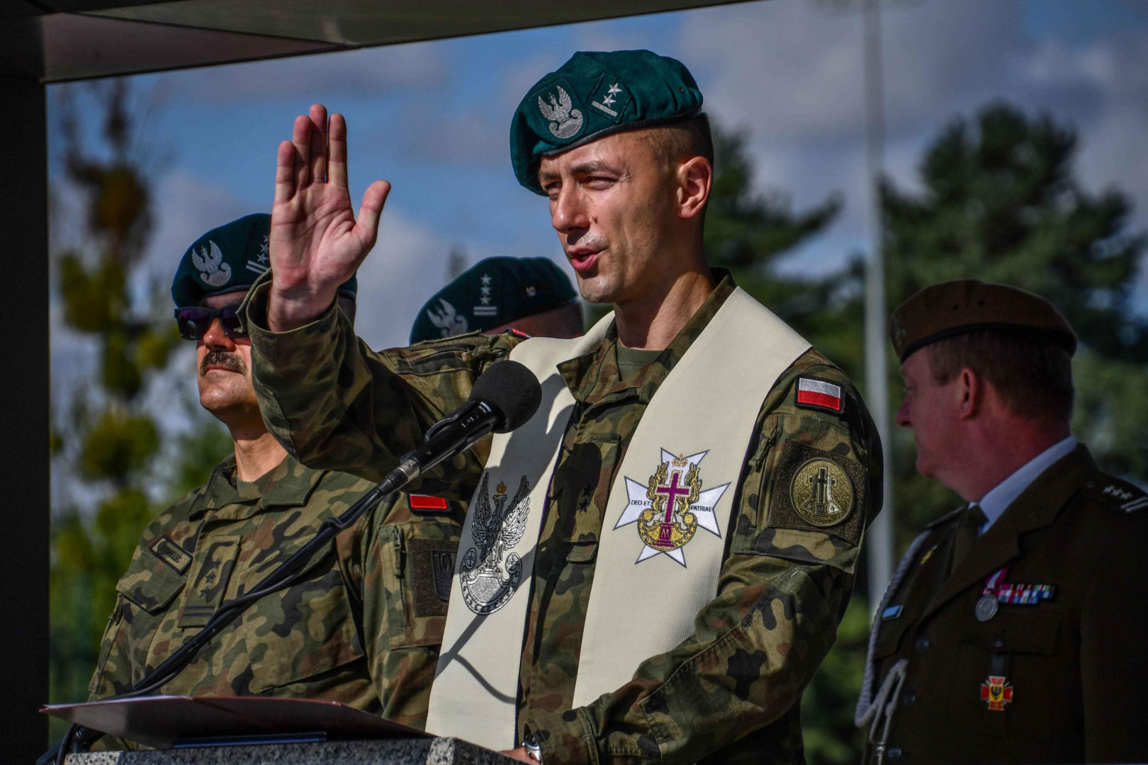 Przysięga wojskowa w 10. Wrocławskiej Brygadzie Łączności.