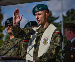 Przysięga wojskowa w 10. Wrocławskiej Brygadzie Łączności.