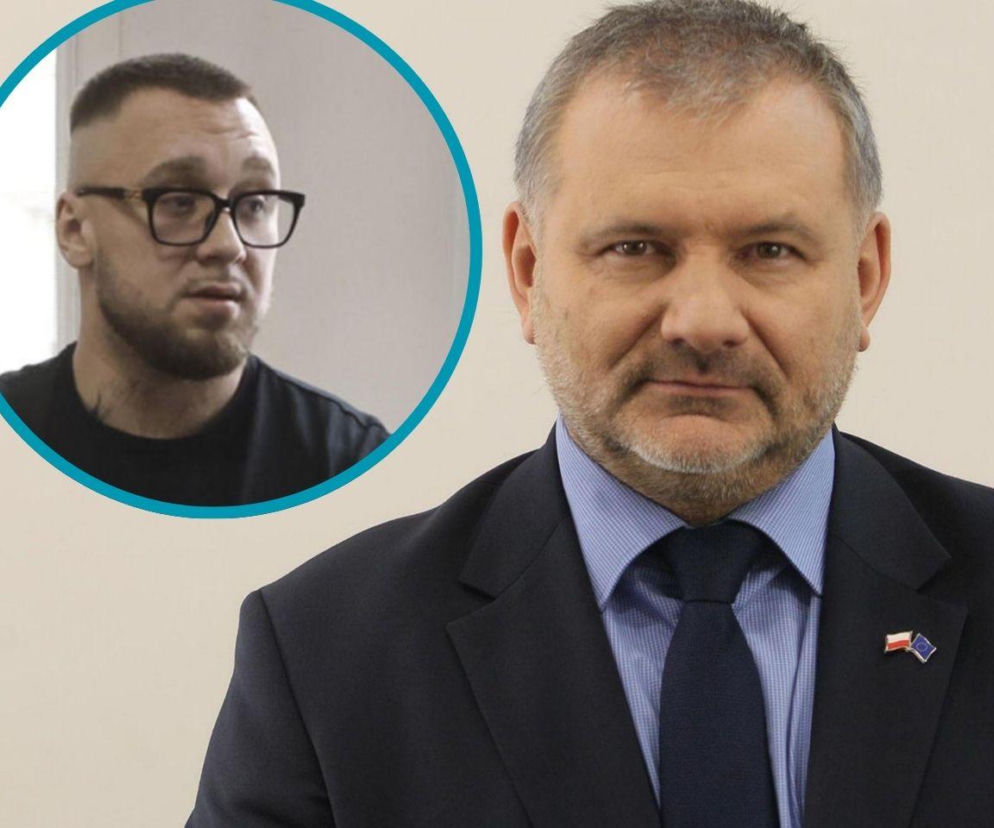Minister Waldemar Żurek. Na miniaturze obok skazany Łukasz Żak. O wyroku za wypadek przeczytasz na SE Polityka.