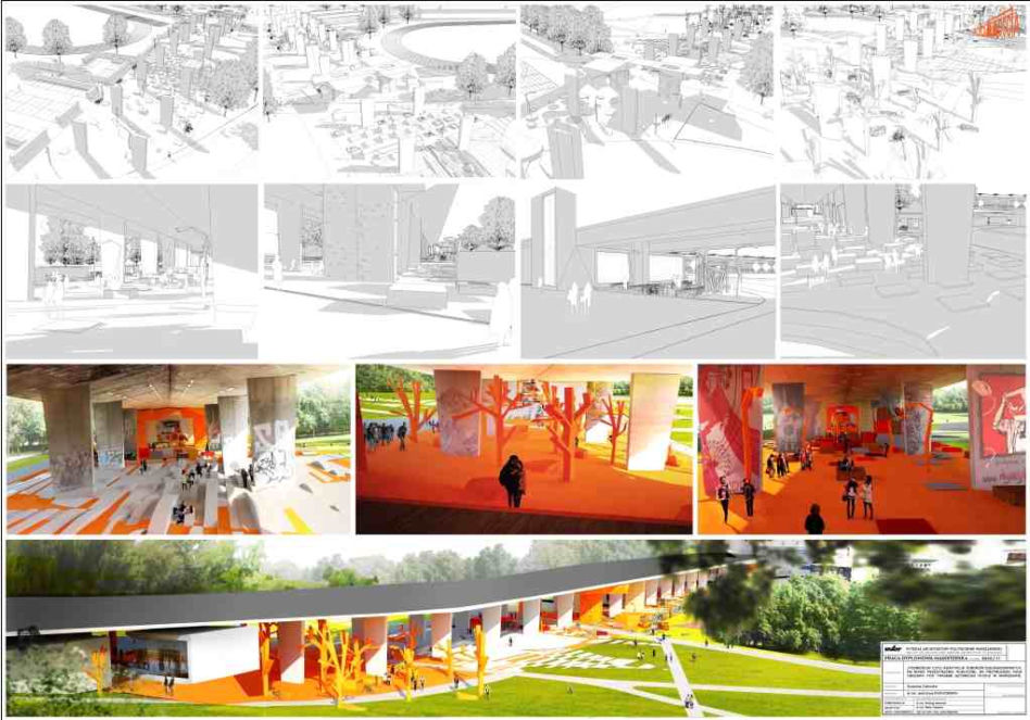 Wyróżnienie, Zuzanna Cichocka, projekt: Podmościa, czyli adaptacja terenów zdegradowanych...