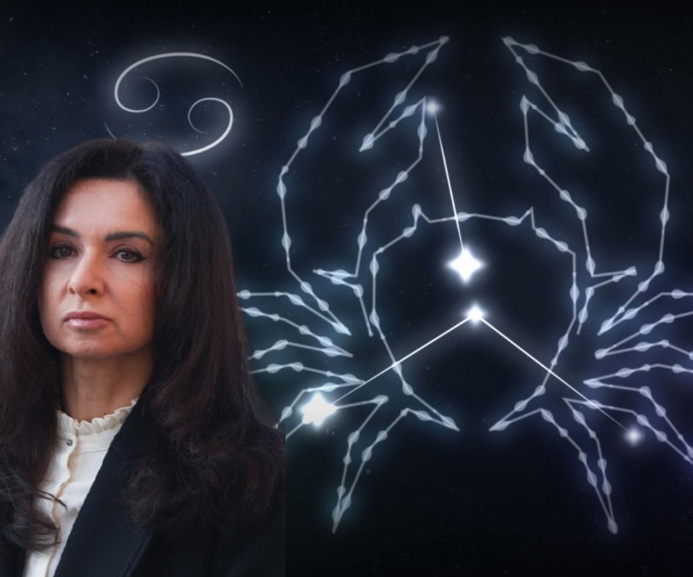 Marta Kaczyńska na tle konstelacji Raka. O wpływie zodiaku na macierzyństwo przeczytasz na SE.