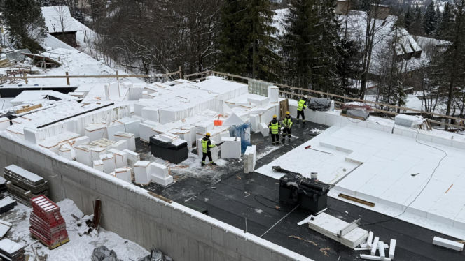 Budowa hotelu Salamandra w Kościelisku - luty 2026