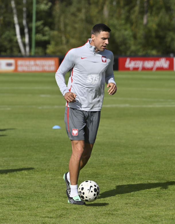 Reprezentacja Polski trenuje przed meczem Polska - Rumunia