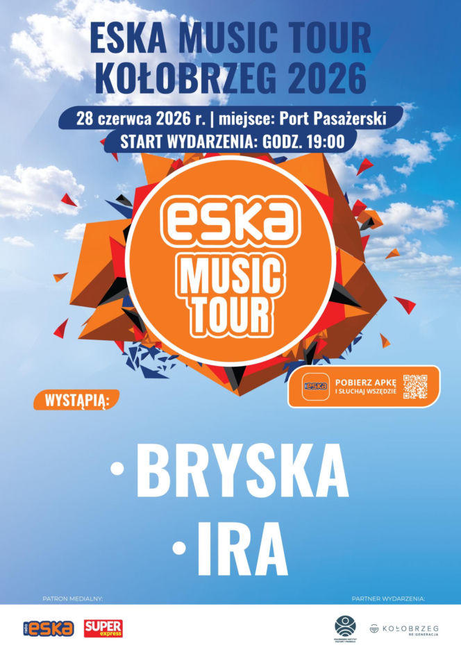 ESKA Music Tour 2026 zawita do Kołobrzegu. Na scenie IRA i Bryska