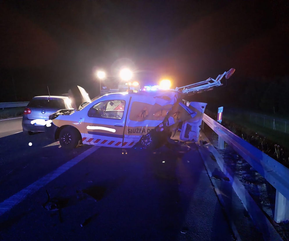Wypadek na 515 km autostrady A4 koło Tarnowa
