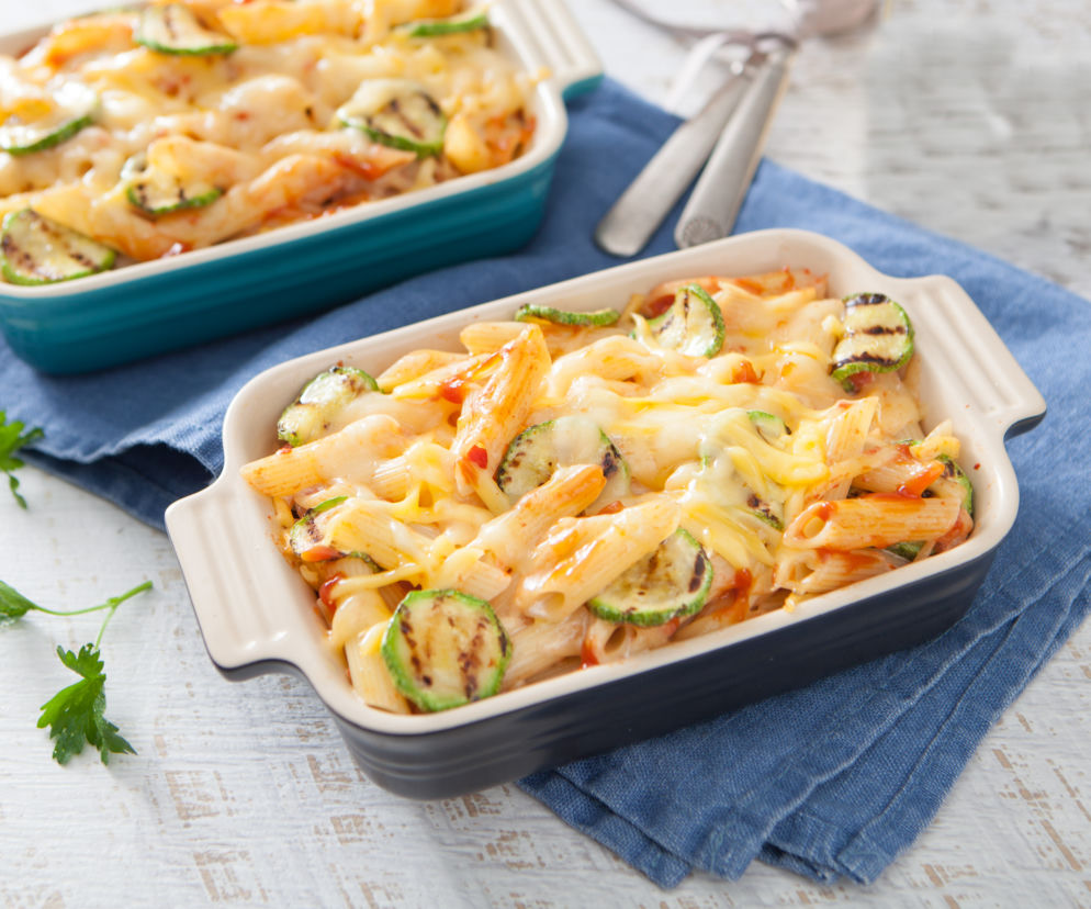 Penne zapiekane z cukinią