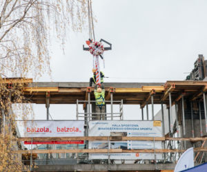 „Wiecha” na budowie Hali Sportowej Białołęckiego Ośrodka Sportu