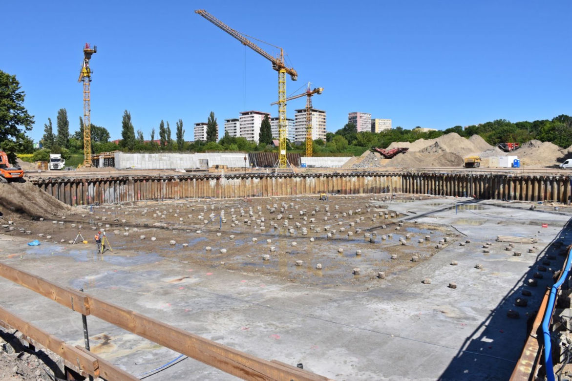 Budowa Fabryki Wody - czerwiec 2020