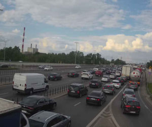 Korki na trasie S8 w Warszawie