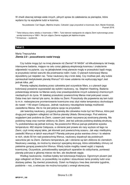 Matura 2025 - język polski