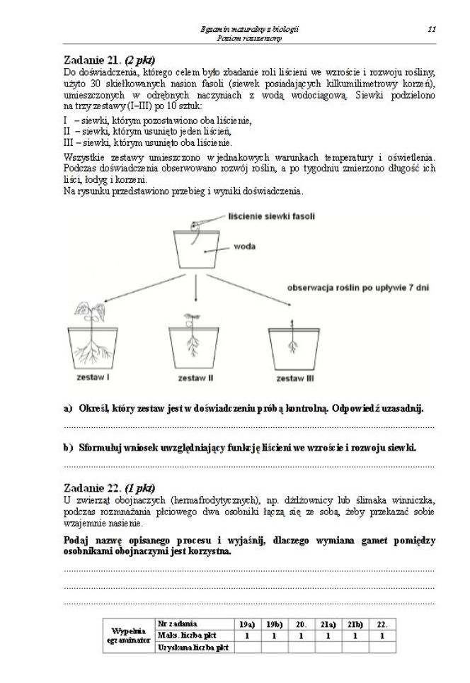 Matura 2013 biologia p. rozszerzony