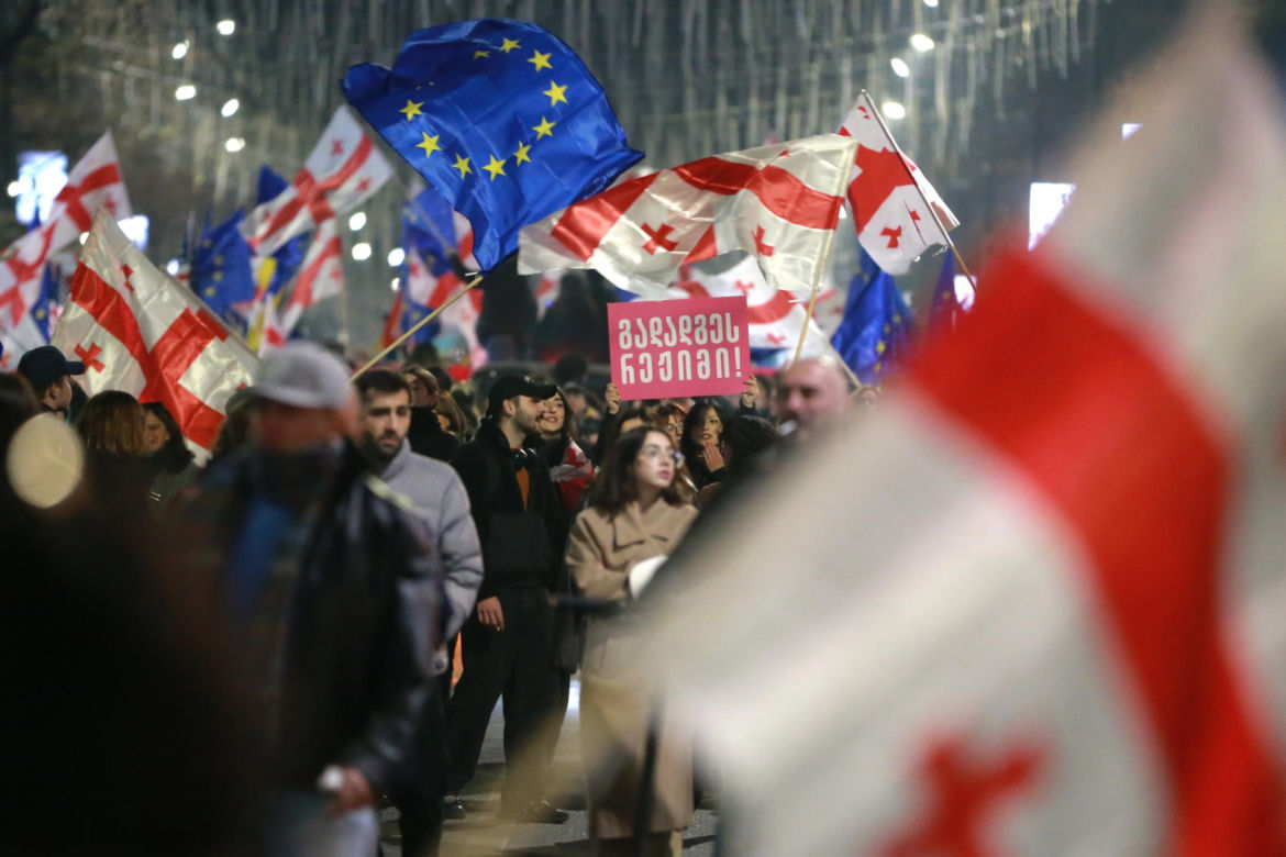 Protesty w Tbilisi