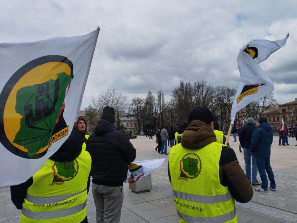 Protest górników w Lublinie