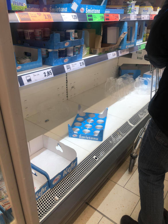 Oblężenie w radomskich sklepach z powodu koronawirusa 
