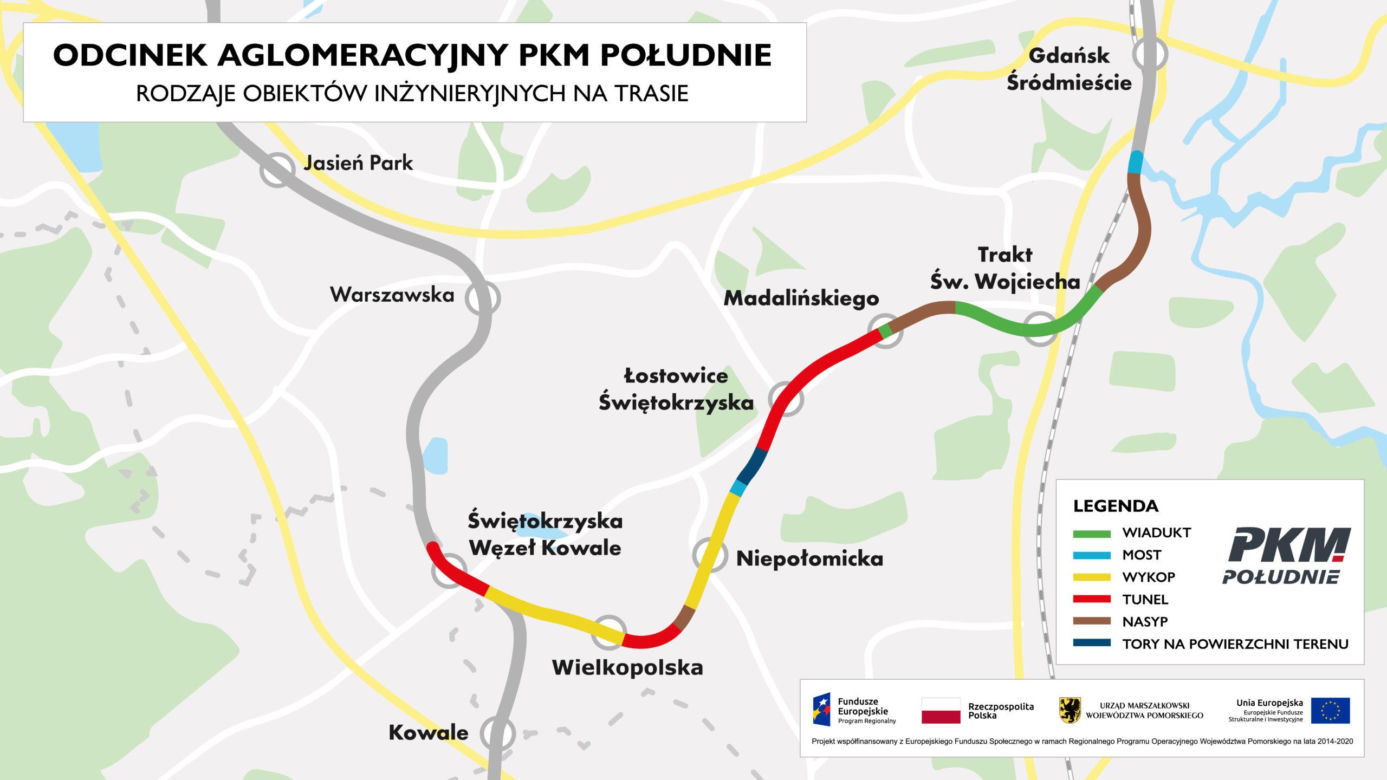 PKM Południe – mapa