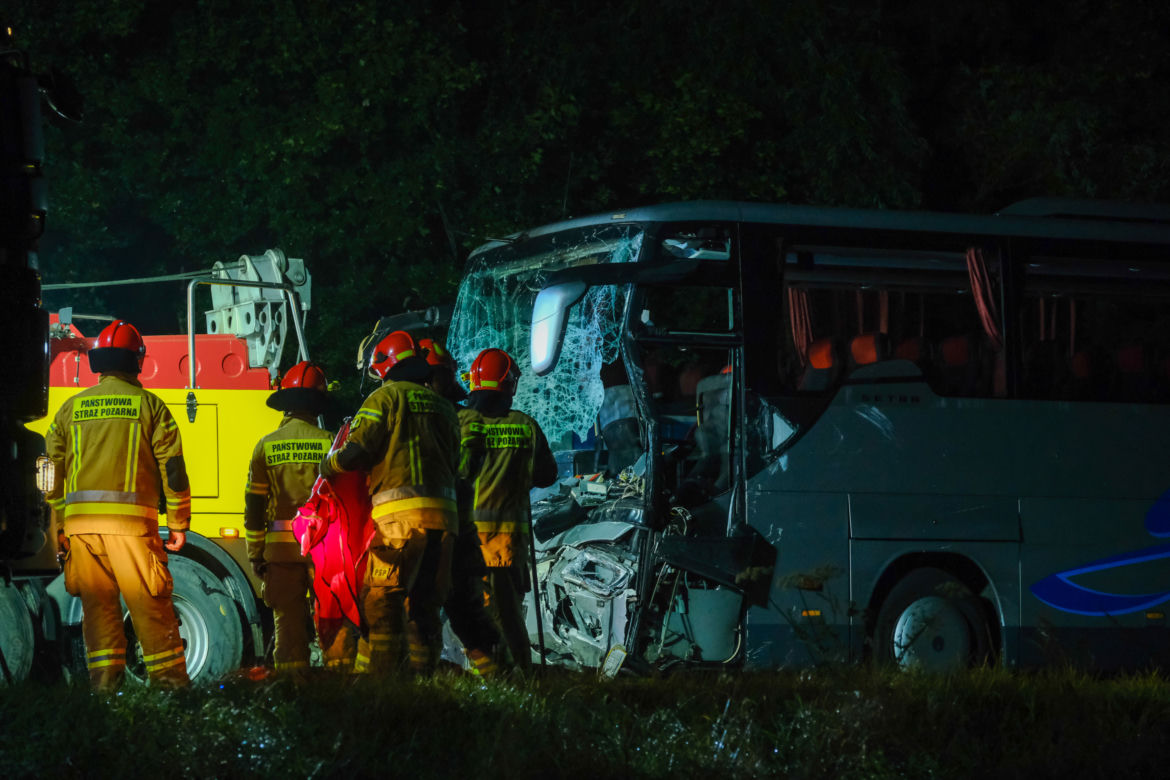Wypadek busa Kleszczów