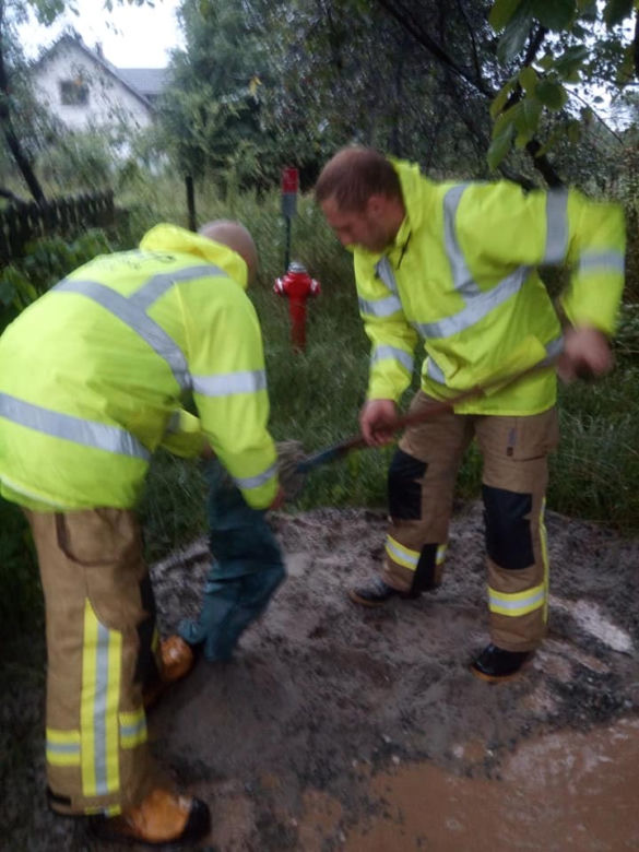 Strażacy walczyli ze skutkami ulewy