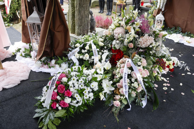 Barbara Wrzesińska na pogrzebie Agnieszki Maciąg