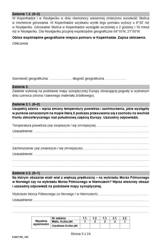 Matura geografia rozszerzona 2021 - arkusz CKE