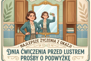 Dzień Ćwiczenia Przed Lustrem Prośby o Podwyżkę. Zabawne życzenia i wiadomości dla współpracowników