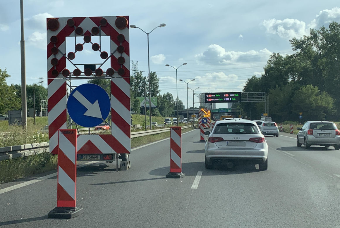 Trasa 86 z Sosnowca do Katowic zakorkowana przez remont