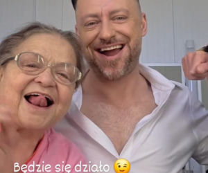 Barwy szczęścia nowy sezon na planie. Maciej Wilk (Adam Szczyszczaj), Lucyna (Grażyna Zielinska)
