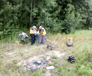 Sprzątanie  dawnej Plaży Mieleńskiej
