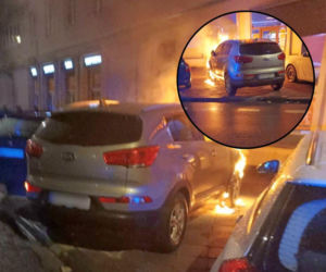 Groźny pożar na Pradze. W środku nocy auto stanęło w ogniu