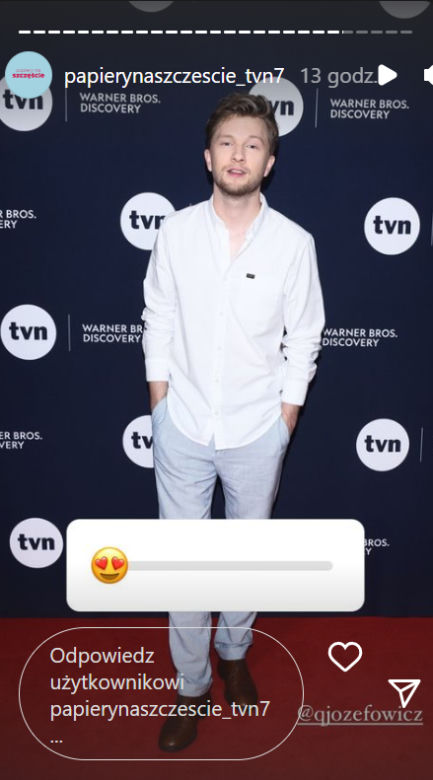 Jakub Józefowicz podczas jesiennej ramówki telewizji TVN