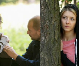 	Barwy szczęścia. Daniel (Dawid Kartaszewicz), Honorata (Anna Smołowik), Sara (Dominika Kimaty)