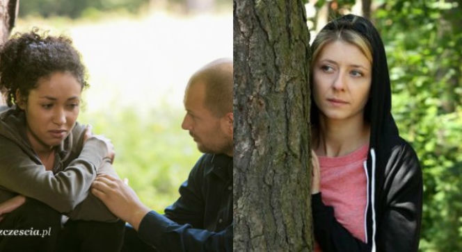 	Barwy szczęścia. Daniel (Dawid Kartaszewicz), Honorata (Anna Smołowik), Sara (Dominika Kimaty)
