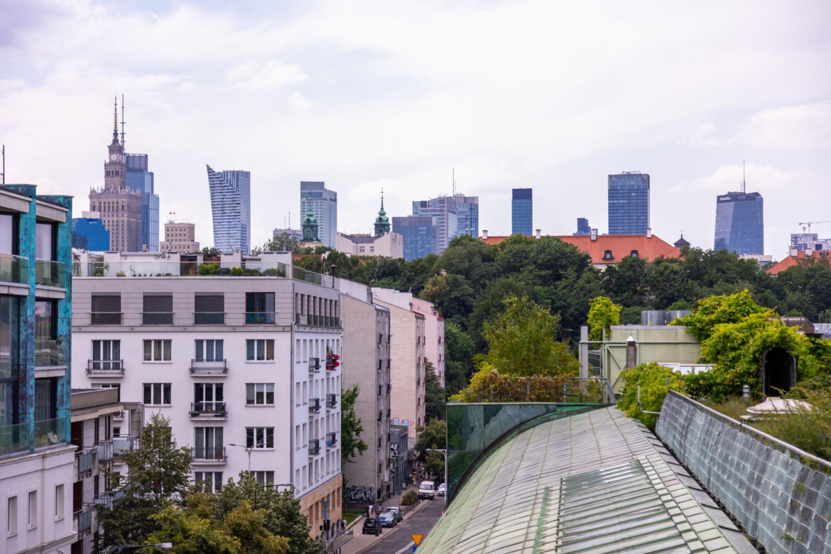 Ogród na dachu BUW w Warszawie