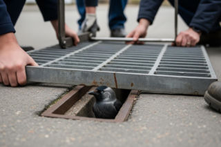Uwięziona kawka w Ostrowie. Kto uratował ptaka przed pewną śmiercią?