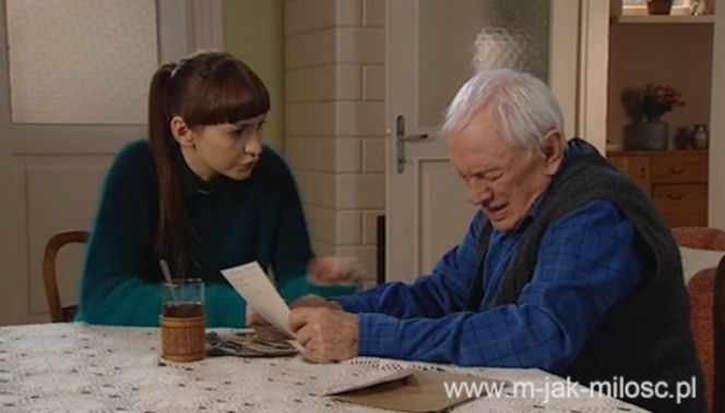 M jak miłość odc. 997. Jane Janka Buford (Joanna Osyda), Lucjan Mostowiak (Witold Pyrkosz)