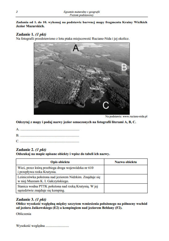 Geografia rozszerzona 2013