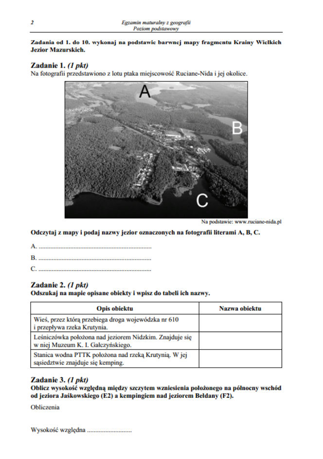 Geografia rozszerzona 2013