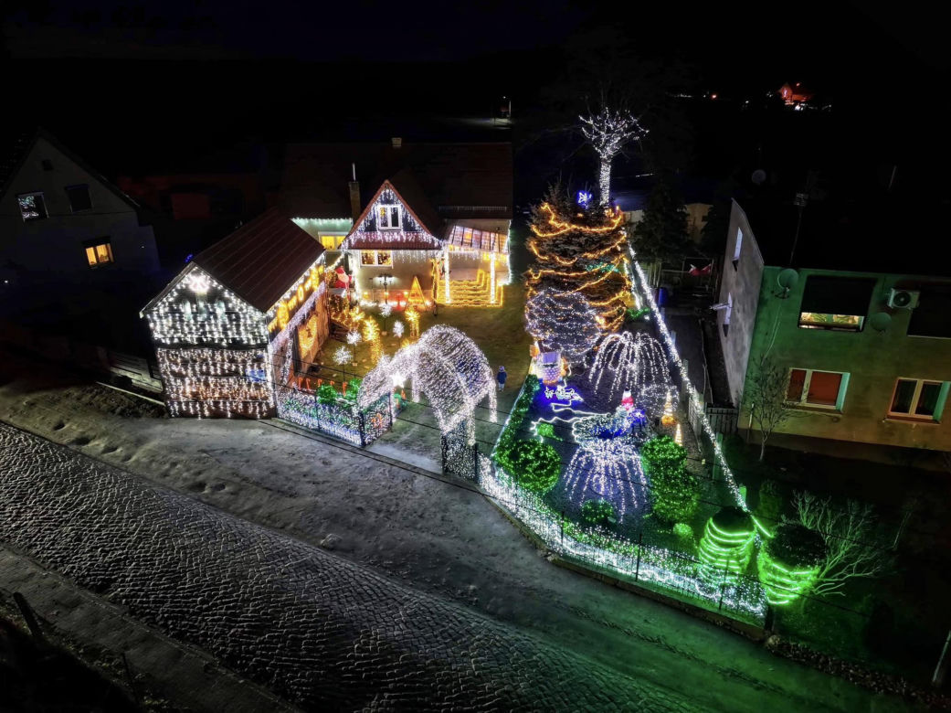 Świąteczne iluminacje w Popowie