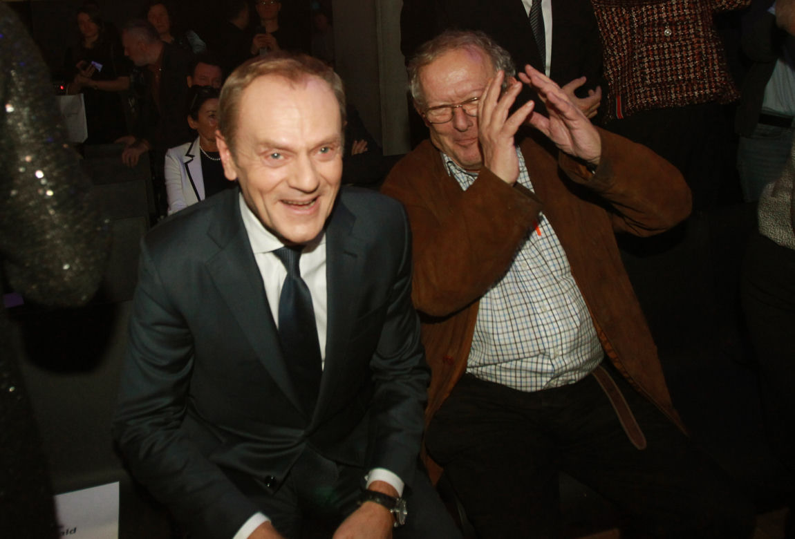 Donald Tusk i Adam Michnik