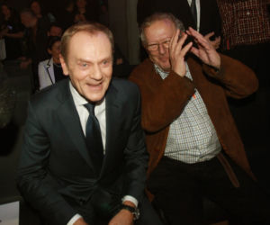 Donald Tusk i Adam Michnik