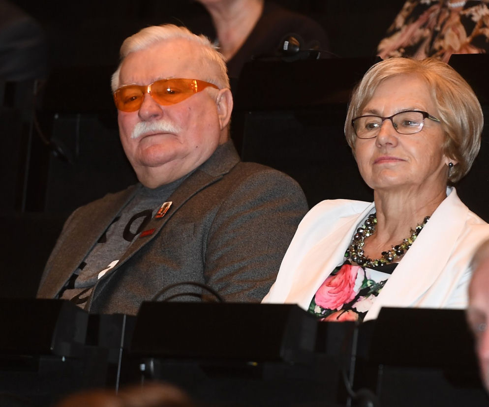 Lech Wałęsa z żoną Danutą