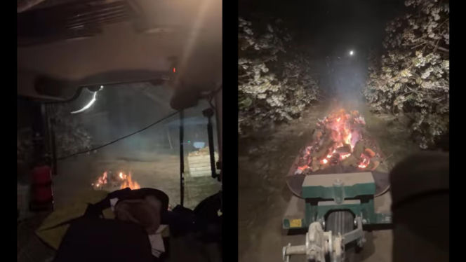 Rolnik z Lubelszczyzny pokazuje desperacką walkę z mrozem