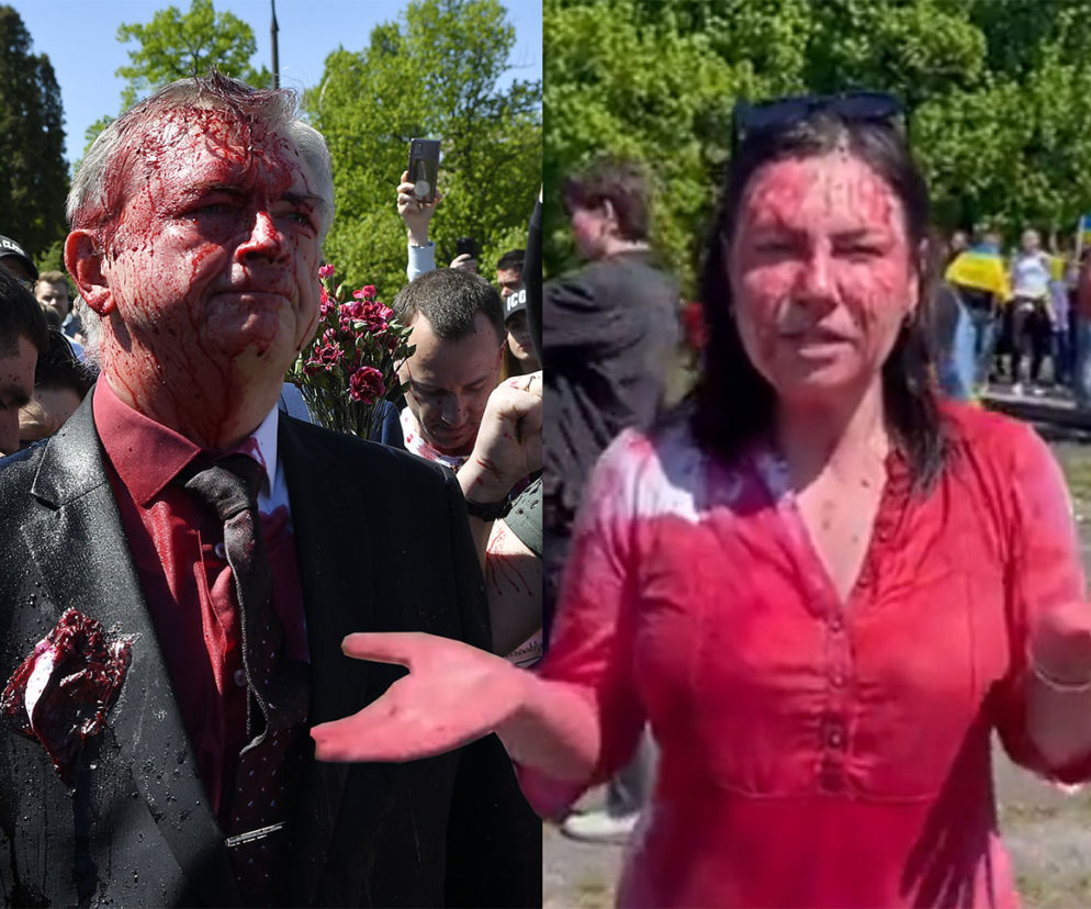 Twarz ambasadora Rosji spłynęła krwią. To ona zaatakowała go na cmentarzu