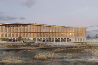 Największe centrum logistyczne z drewna i słomy od pracowni Henning Larsen