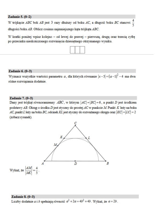 ARKUSZE CKE: Matura 2020 - matematyka ROZSZERZONA